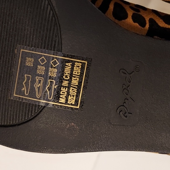 Womens Qupid Cheetah Print Faux Suede Heel Booties - Picture 7 of 9